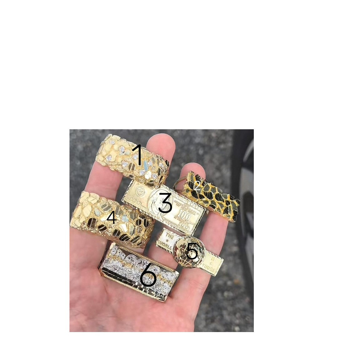 2 finger nugget rings